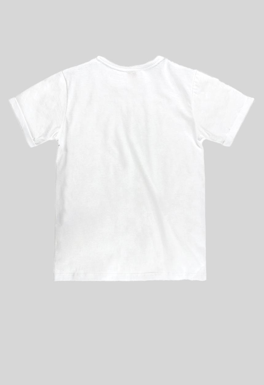 UP Baby - Tee and sweat bermuda - white & blue