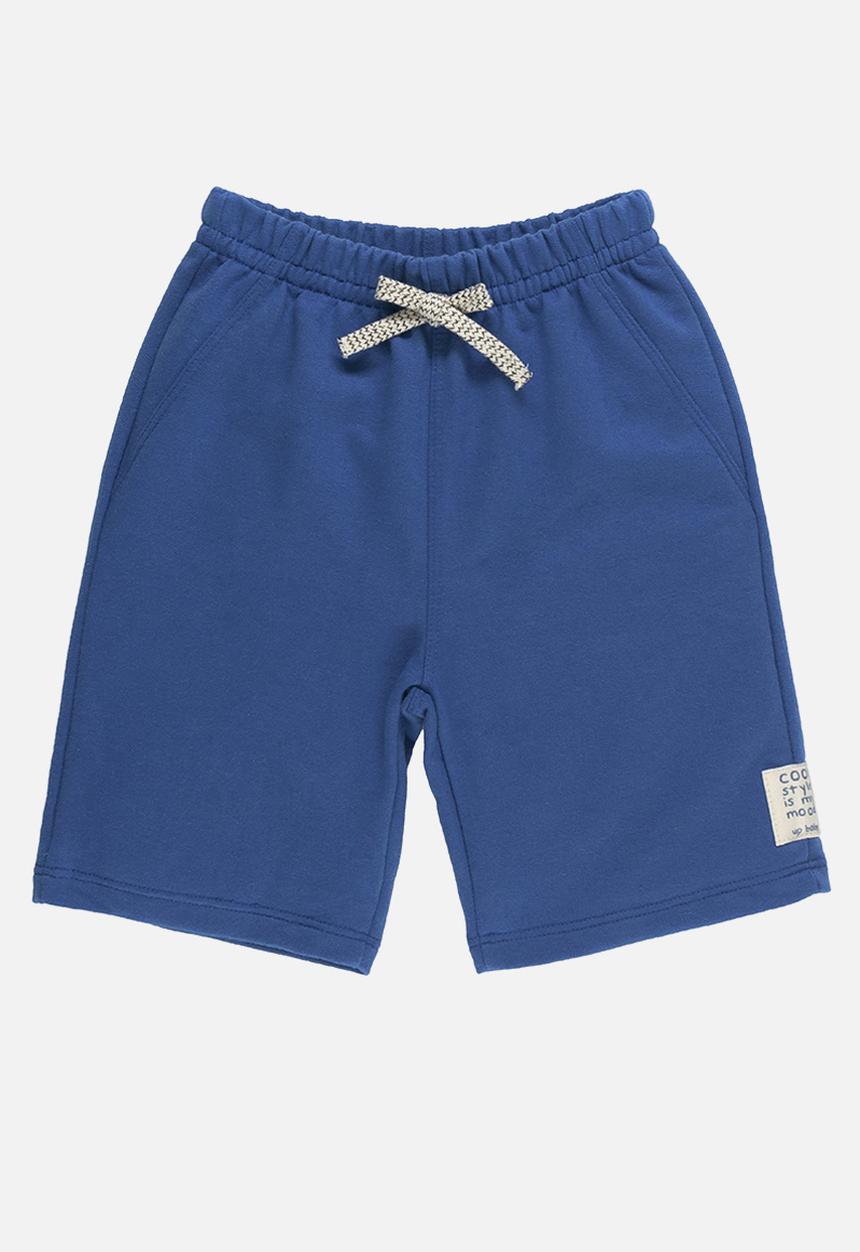 UP Baby - Tee and sweat bermuda - white & blue