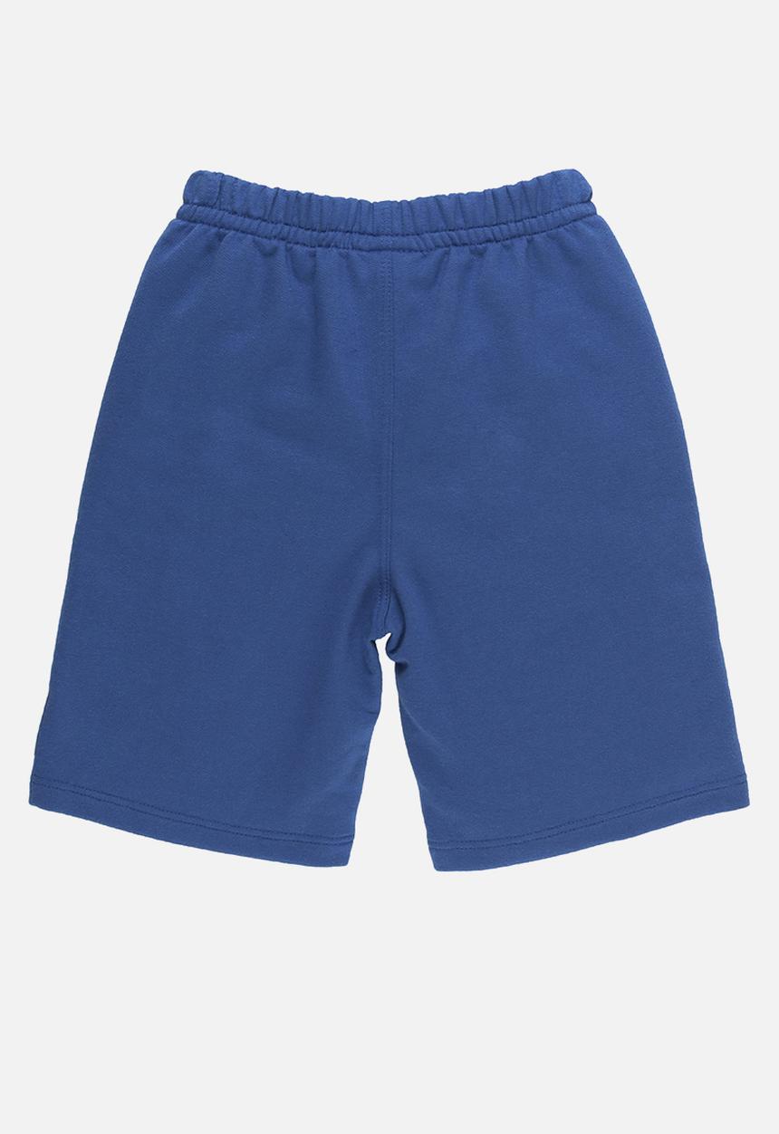 UP Baby - Tee and sweat bermuda - white & blue