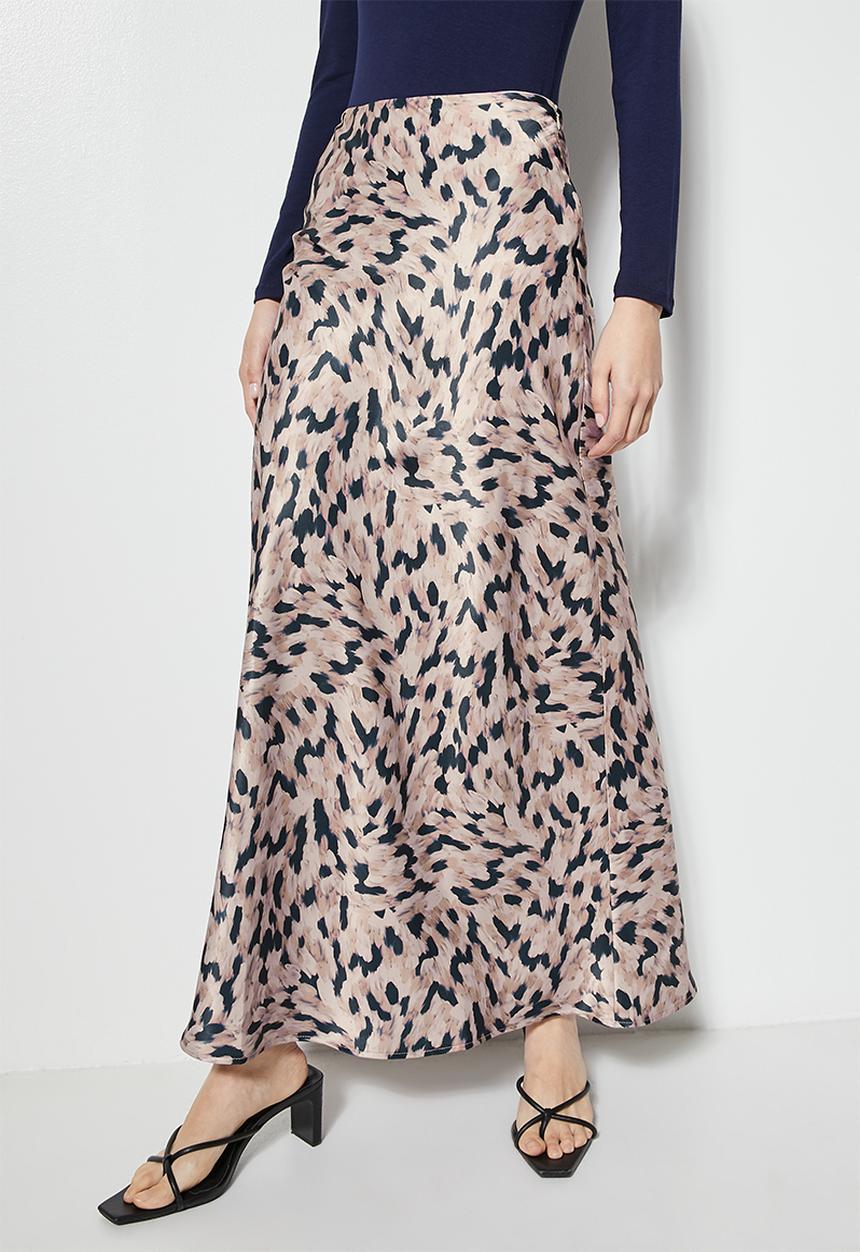 VELVET - Printed midaxi slip skirt - multi 