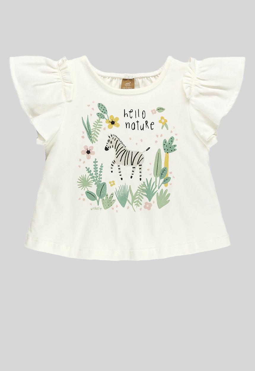 UP Baby - Blouse and linen shorts - off white