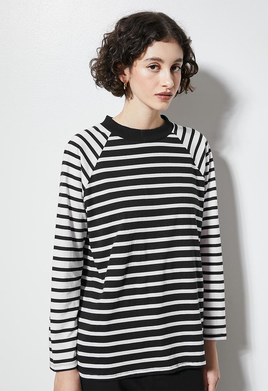 Superbalist - Striped easy fit tee - black & white