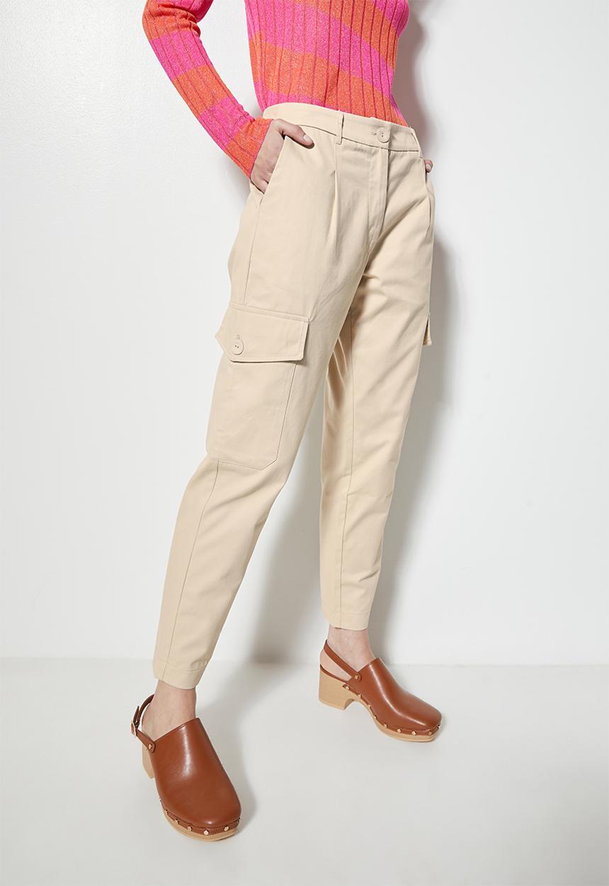 Superbalist - Straight leg cargo trouser - stone