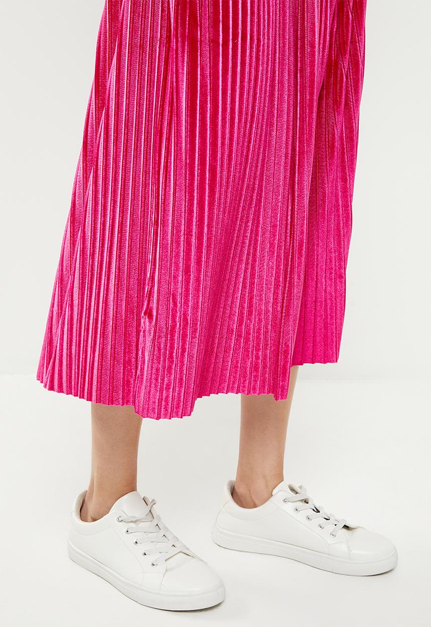 Me&B - Velvet maxi skirt - pink