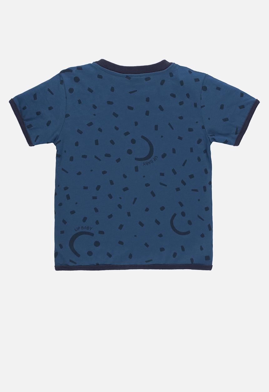 UP Baby - Tee and sweat bermuda - blue & navy