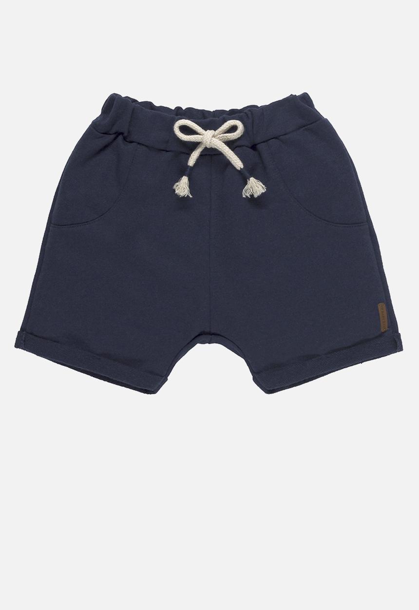 UP Baby - Bodysuit, bib and sweat bermuda - off white & navy