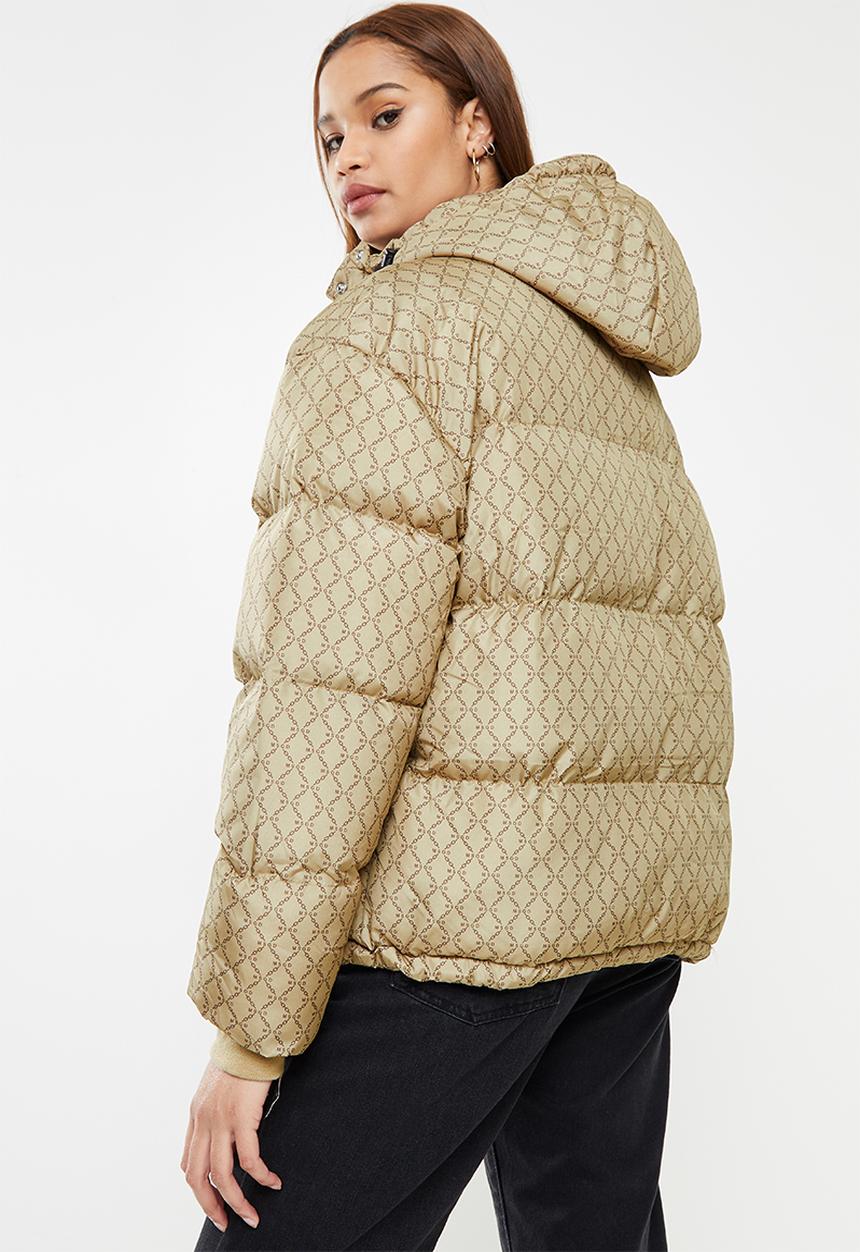 Missguided - Msgd chain print puffer - stone