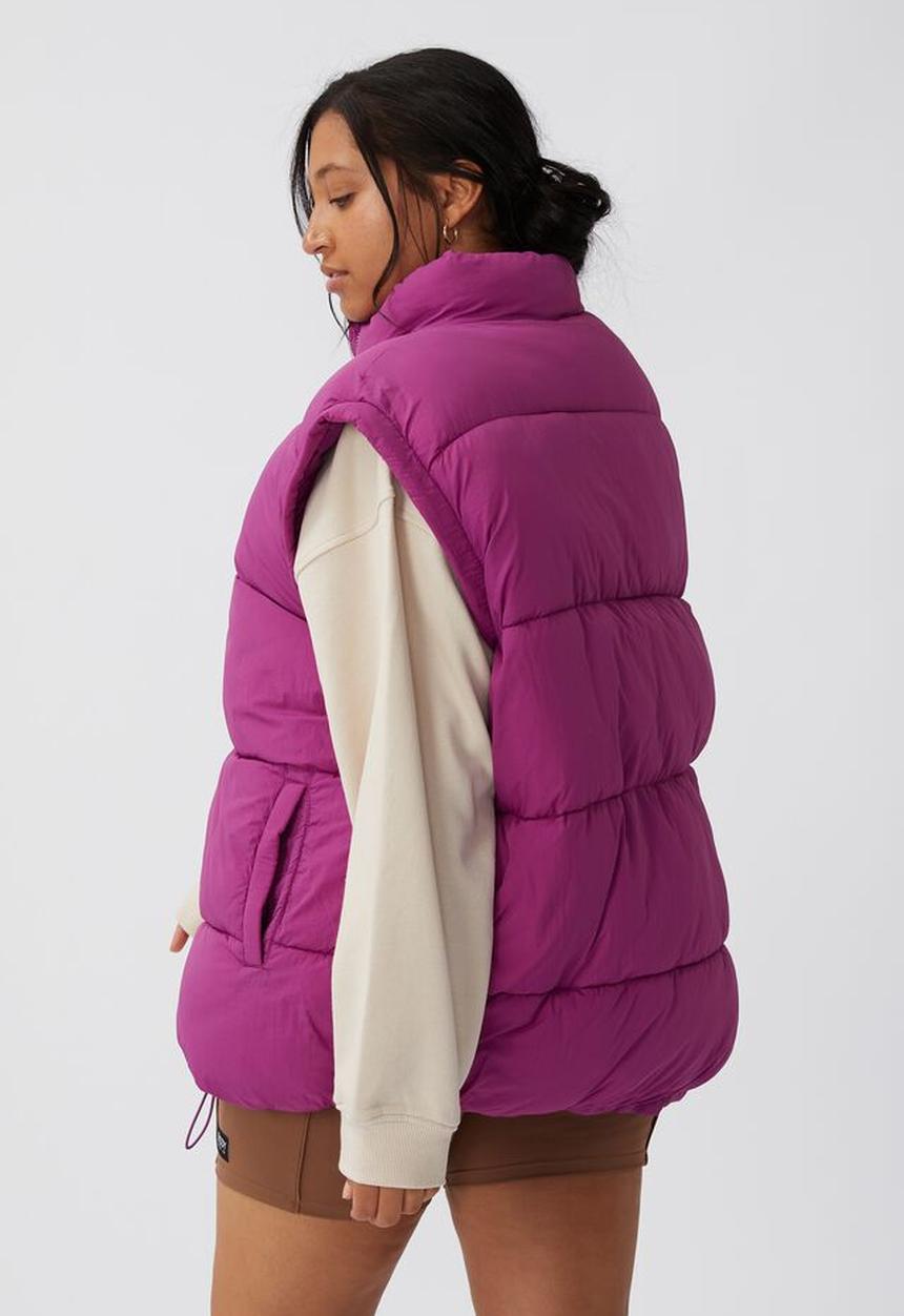 Cotton On - Curve active recycled mother puffer vest - deep orchid