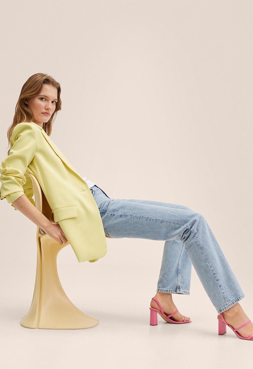 MANGO - Blazer paula - light pastel yellow