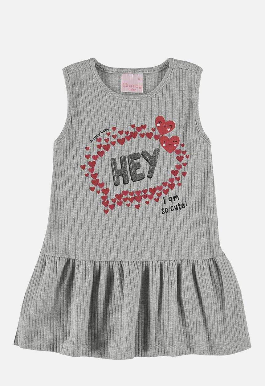 Quimby - Ribbed dress - grey