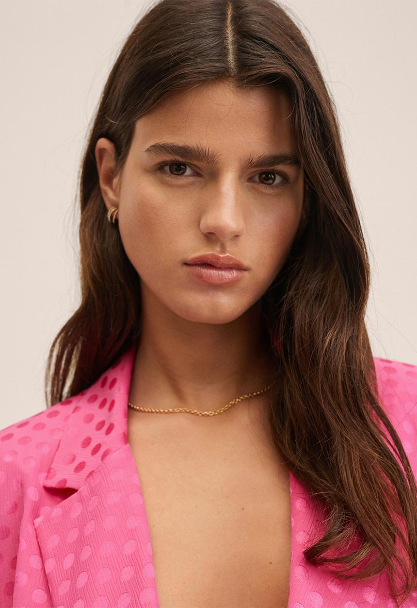 MANGO - Blazer topete - bright pink