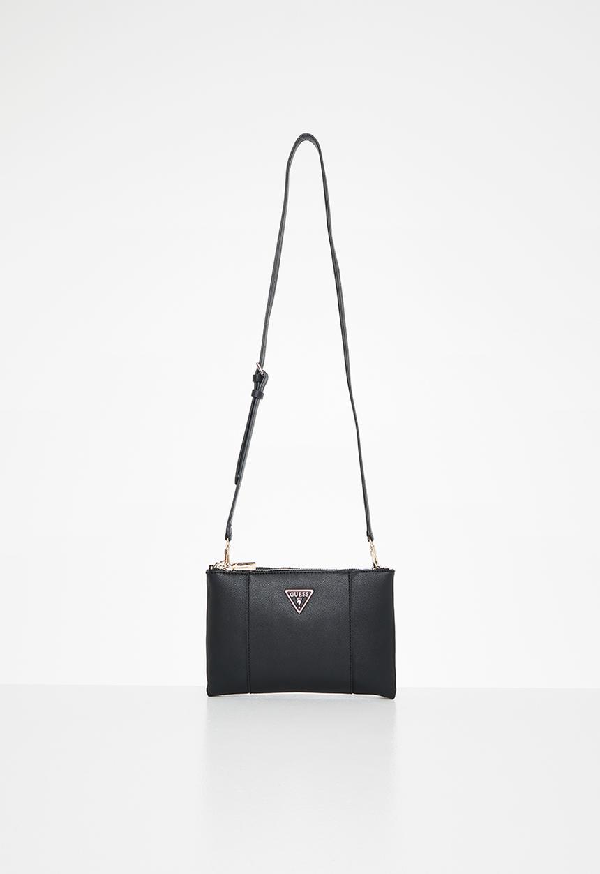 GUESS - Noelle dbl zip crossbody - black