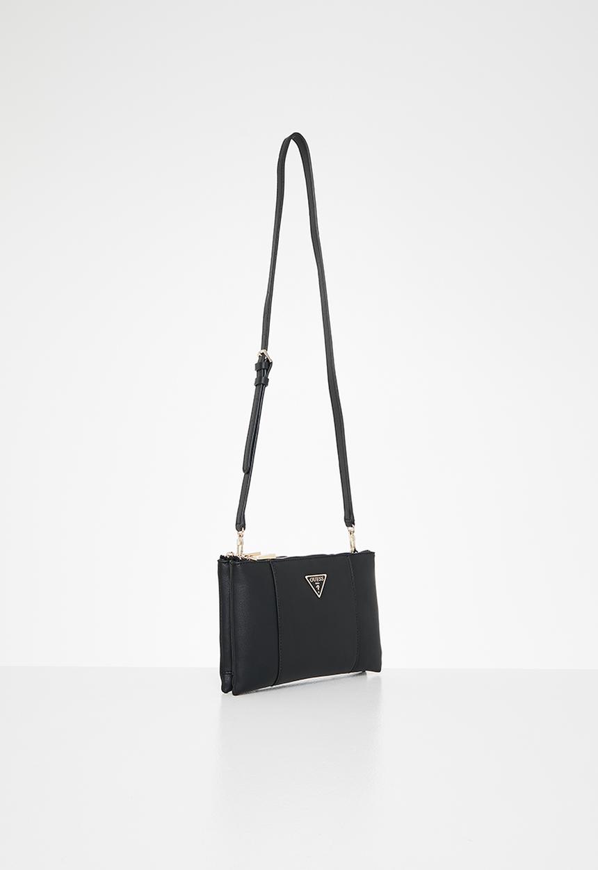 GUESS - Noelle dbl zip crossbody - black