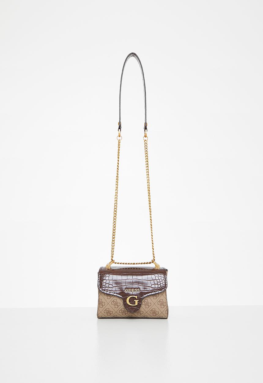GUESS - Rossana mini crossbody flap - latte 