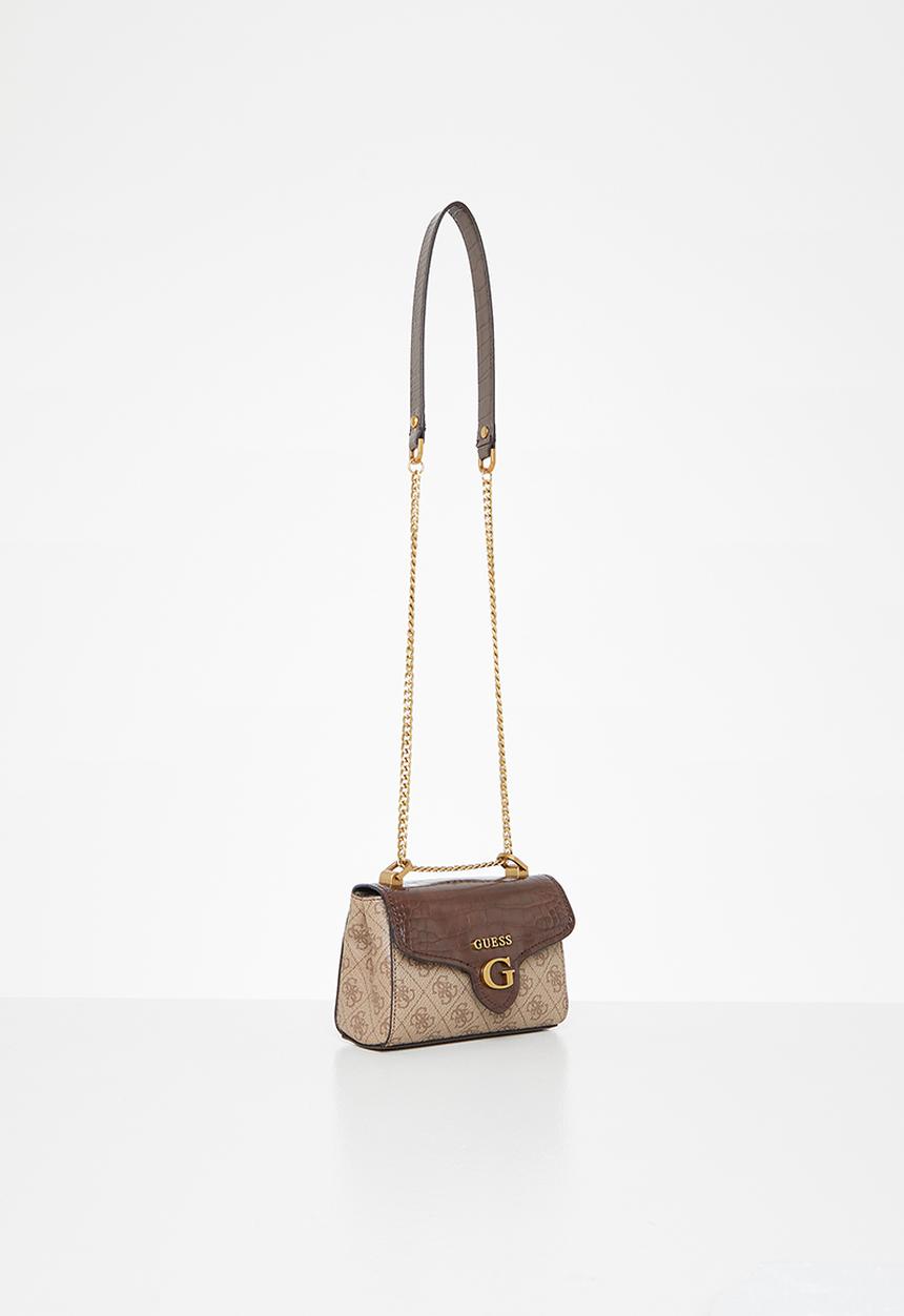 GUESS - Rossana mini crossbody flap - latte 