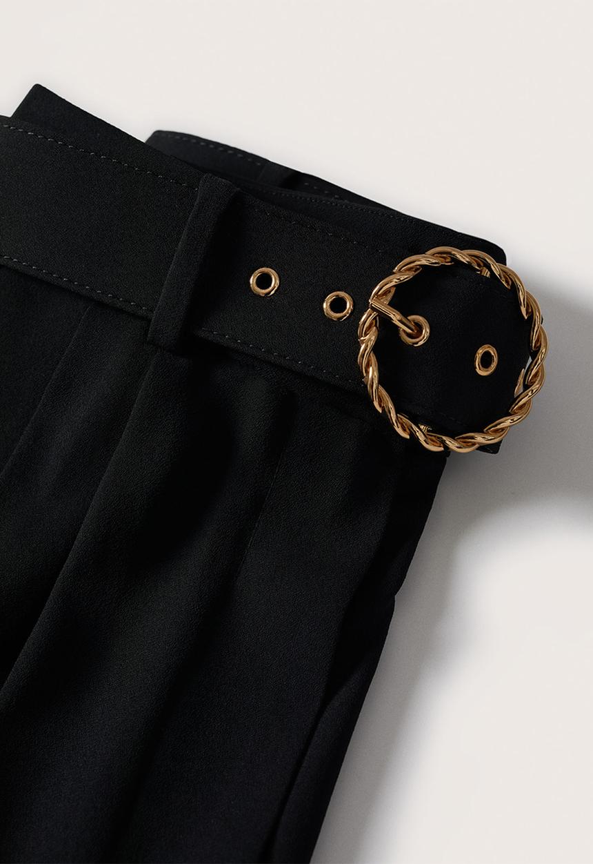 MANGO - Trousers smart - black