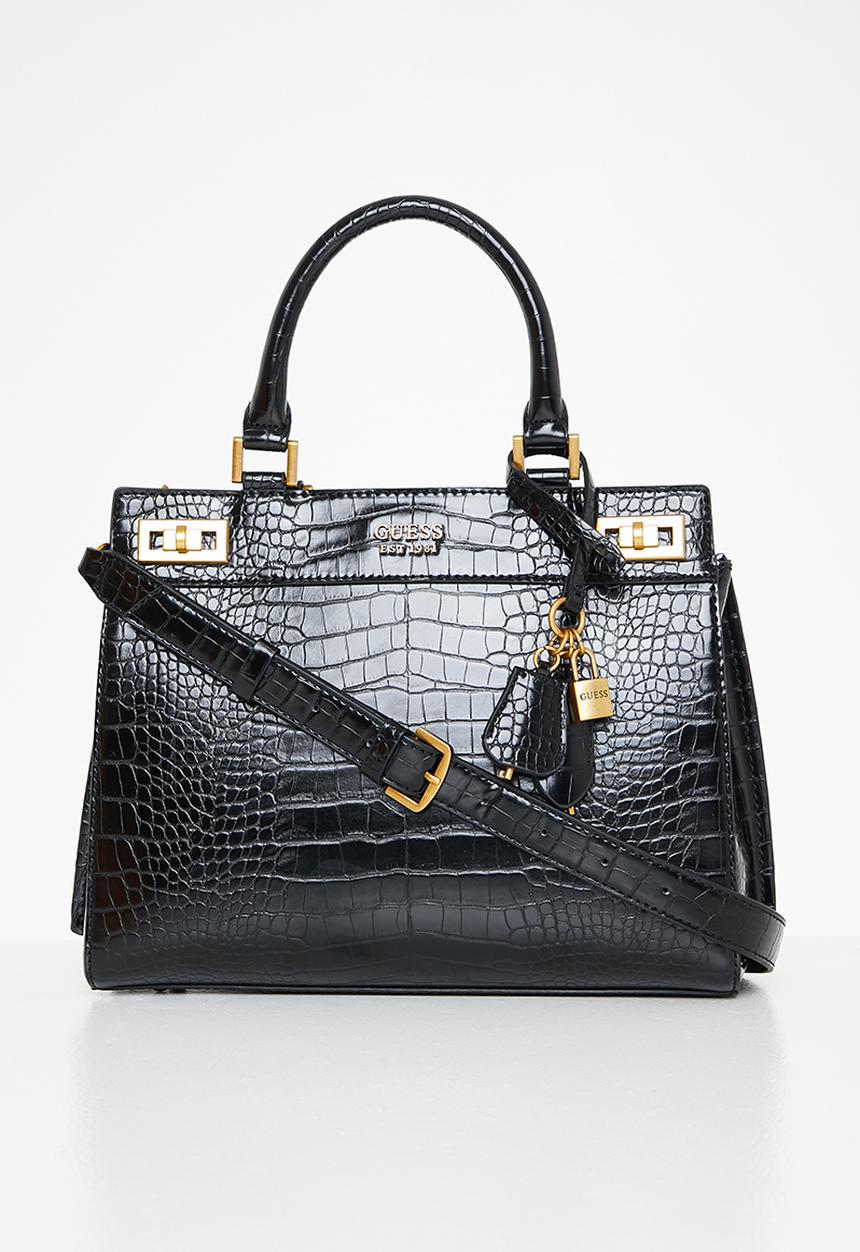 GUESS - Katey croc mini satchel - black