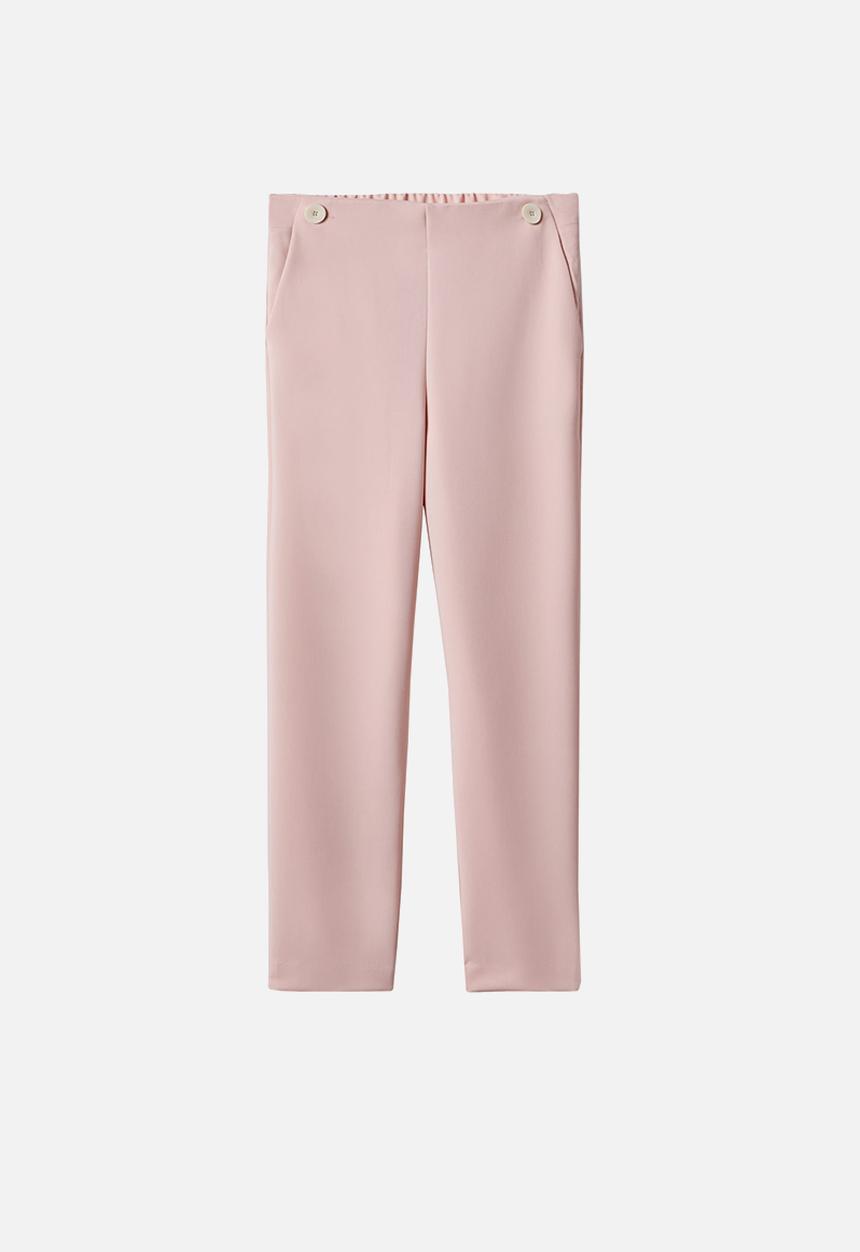 MANGO - Trousers dorito - light pastel pink