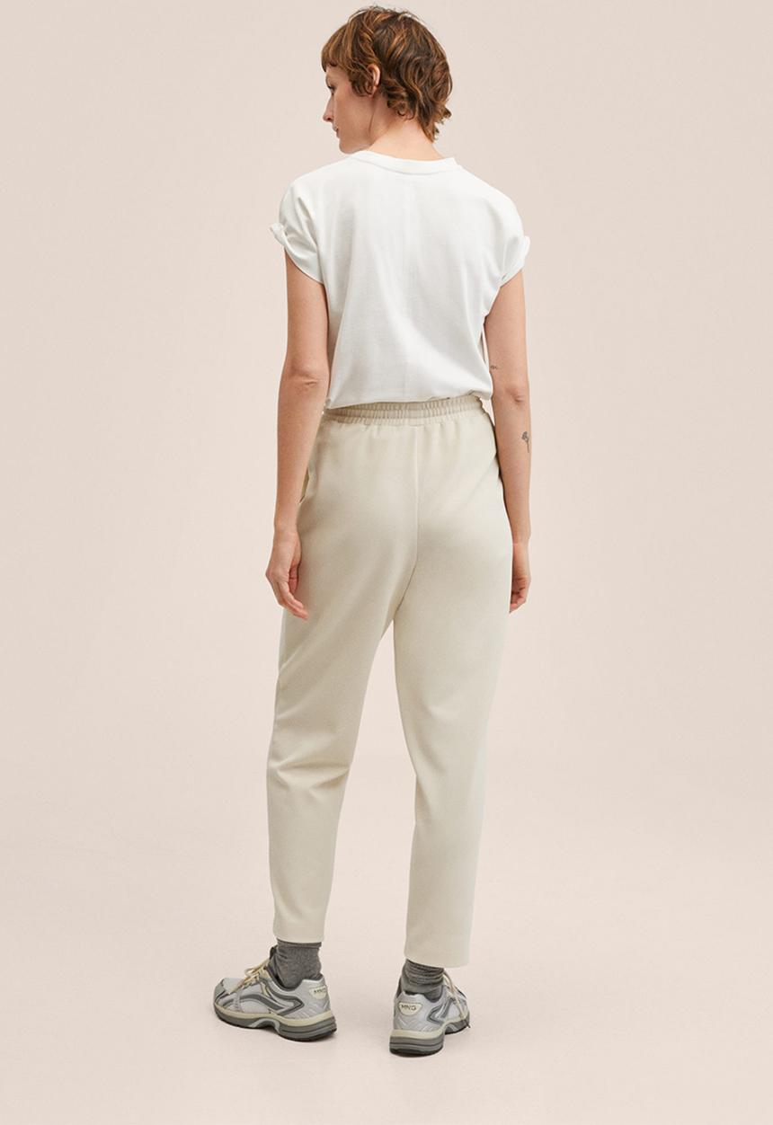 MANGO - Trousers florida2 - light beige