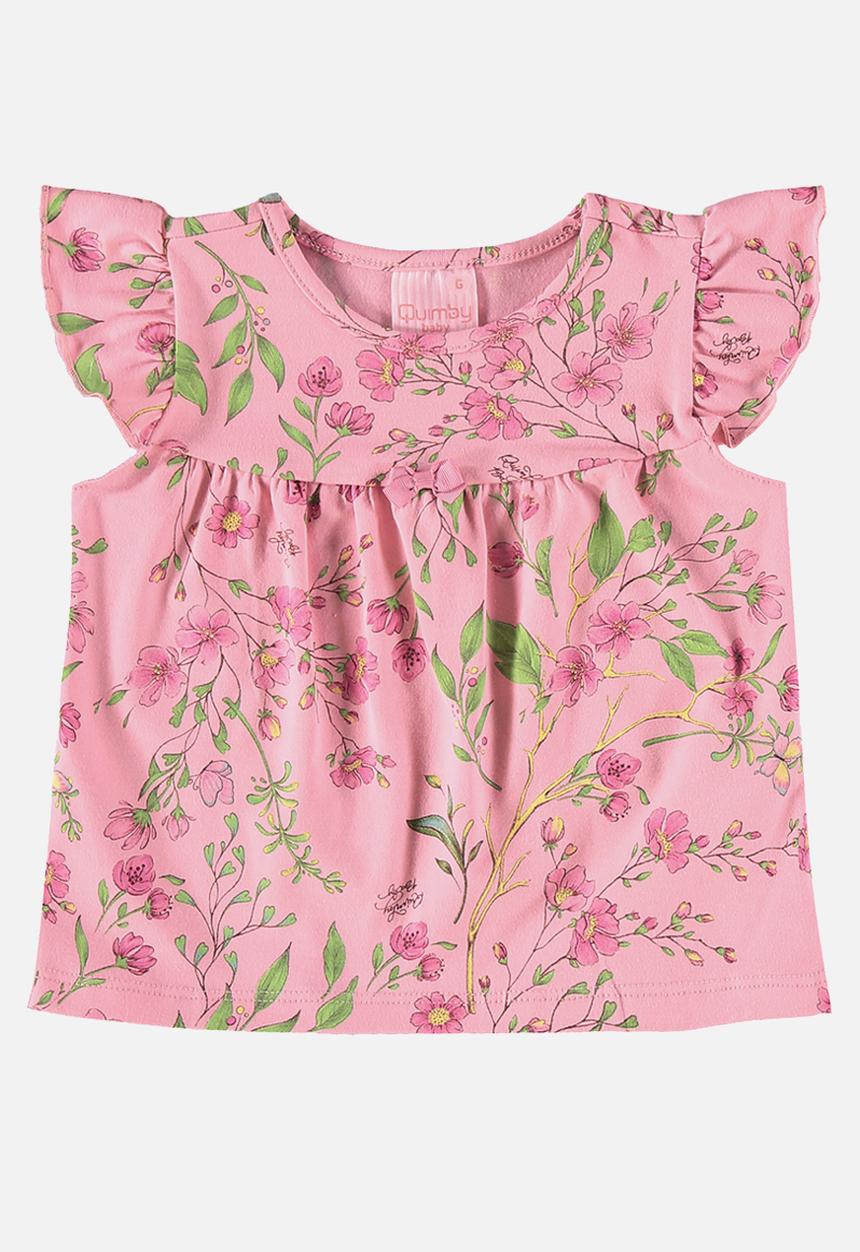 Quimby - Jersey blouse and shorts - pink