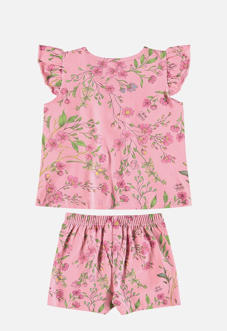 Quimby - Jersey blouse and shorts - pink