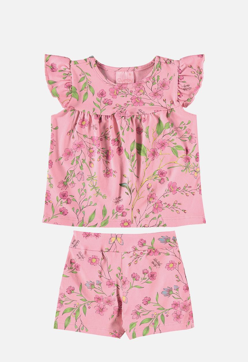 Quimby - Jersey blouse and shorts - pink