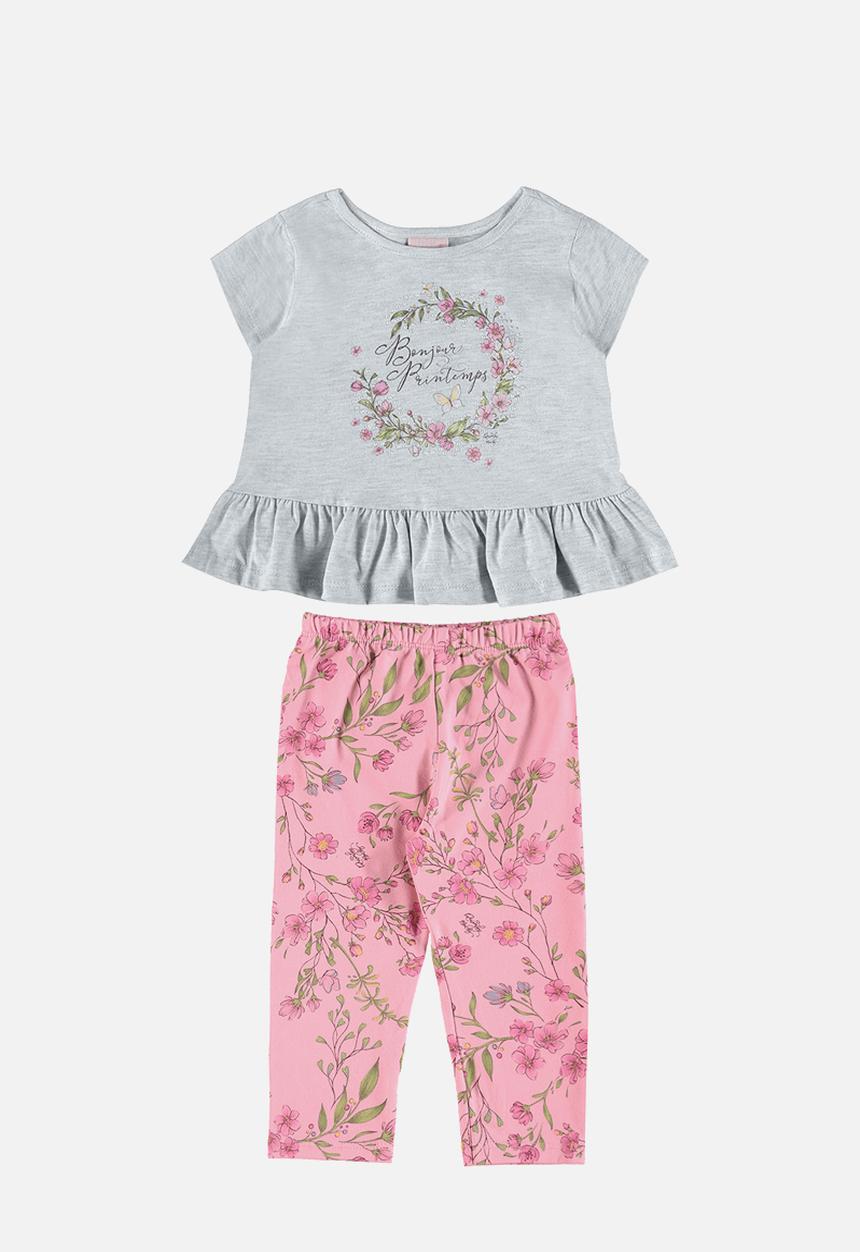 Quimby - Jersey blouse and legging - grey