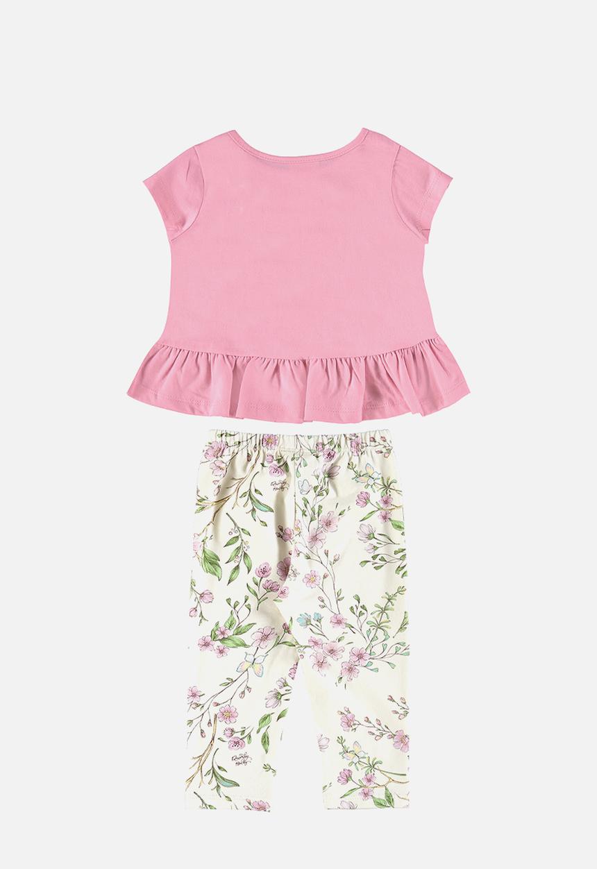 Quimby - Jersey blouse and legging - pink