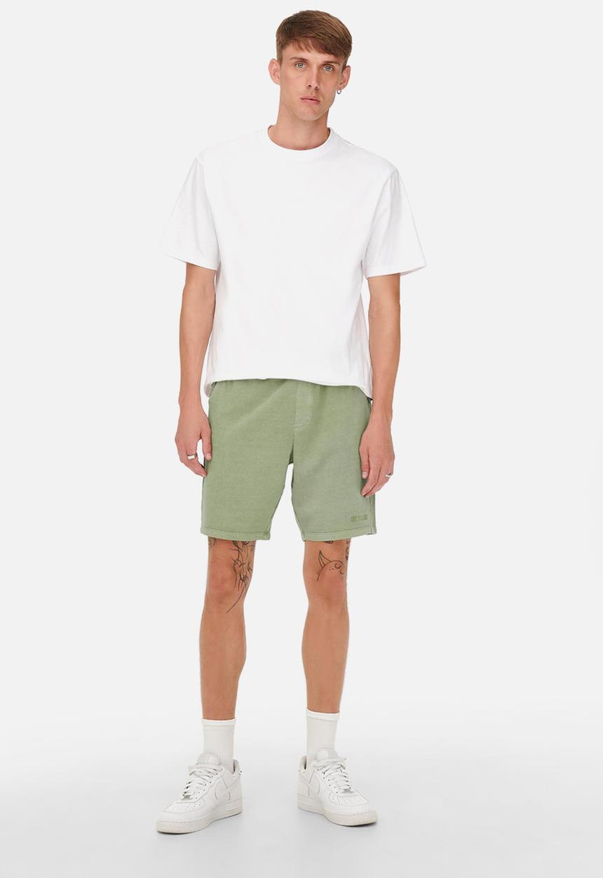 Only & Sons - Onsdon reg sweat shorts - oil green