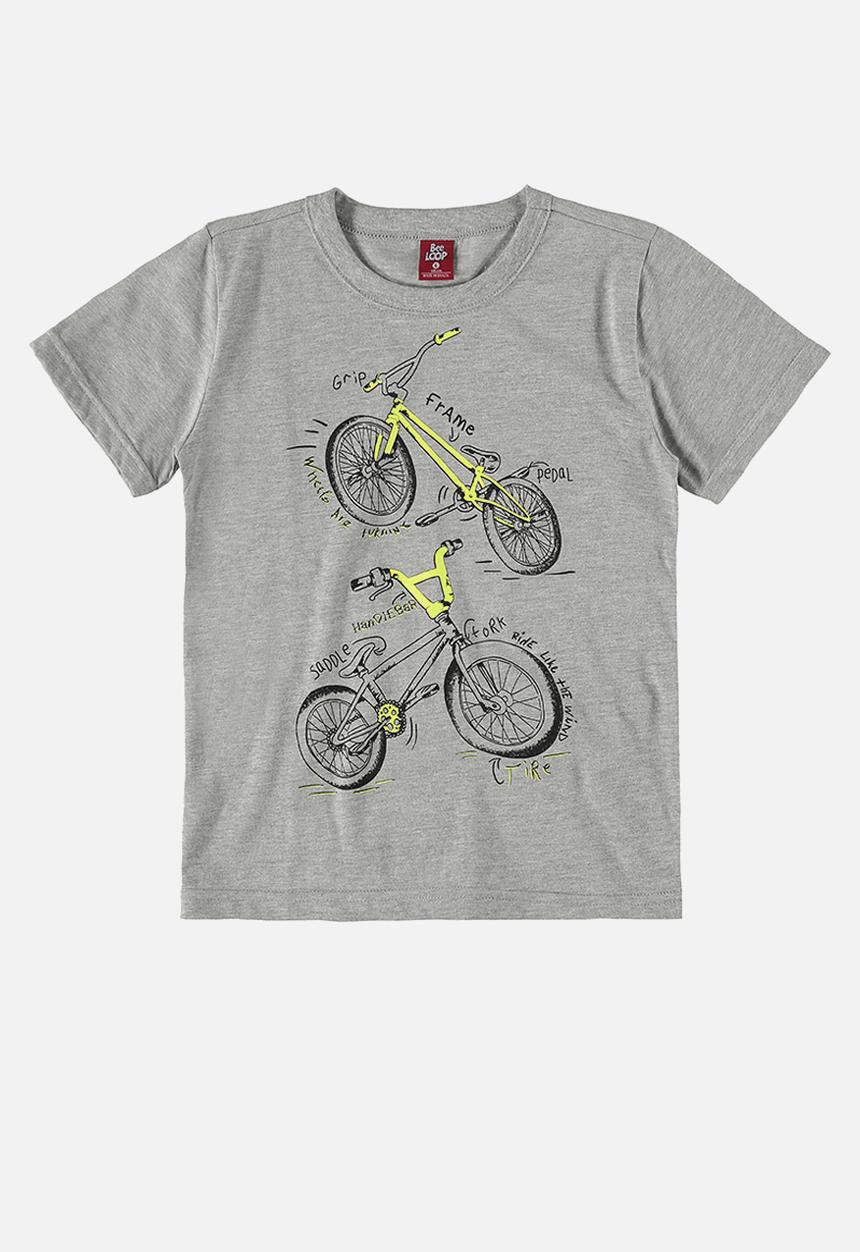 Bee Loop - Tee and sweat bermuda - grey & navy