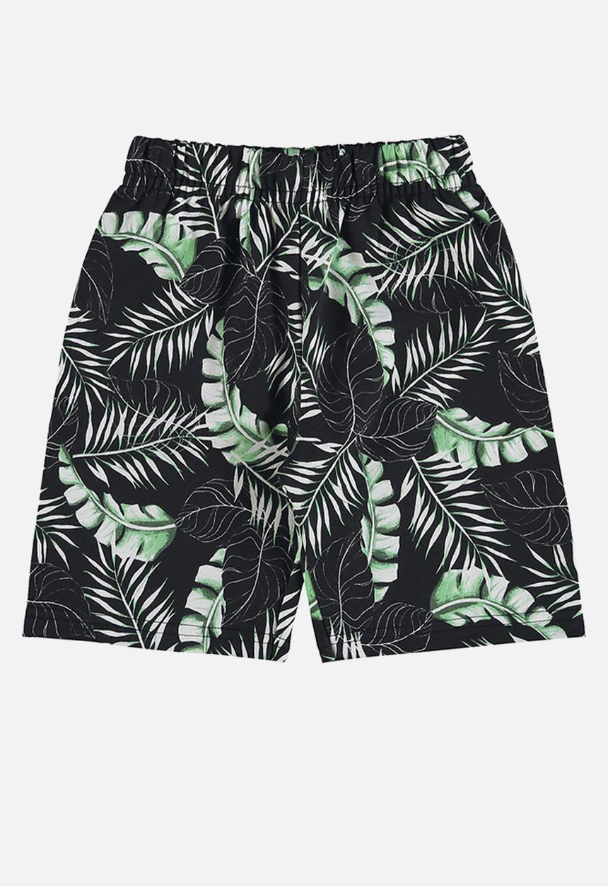 Bee Loop - Tee and sweat bermuda - grey & green