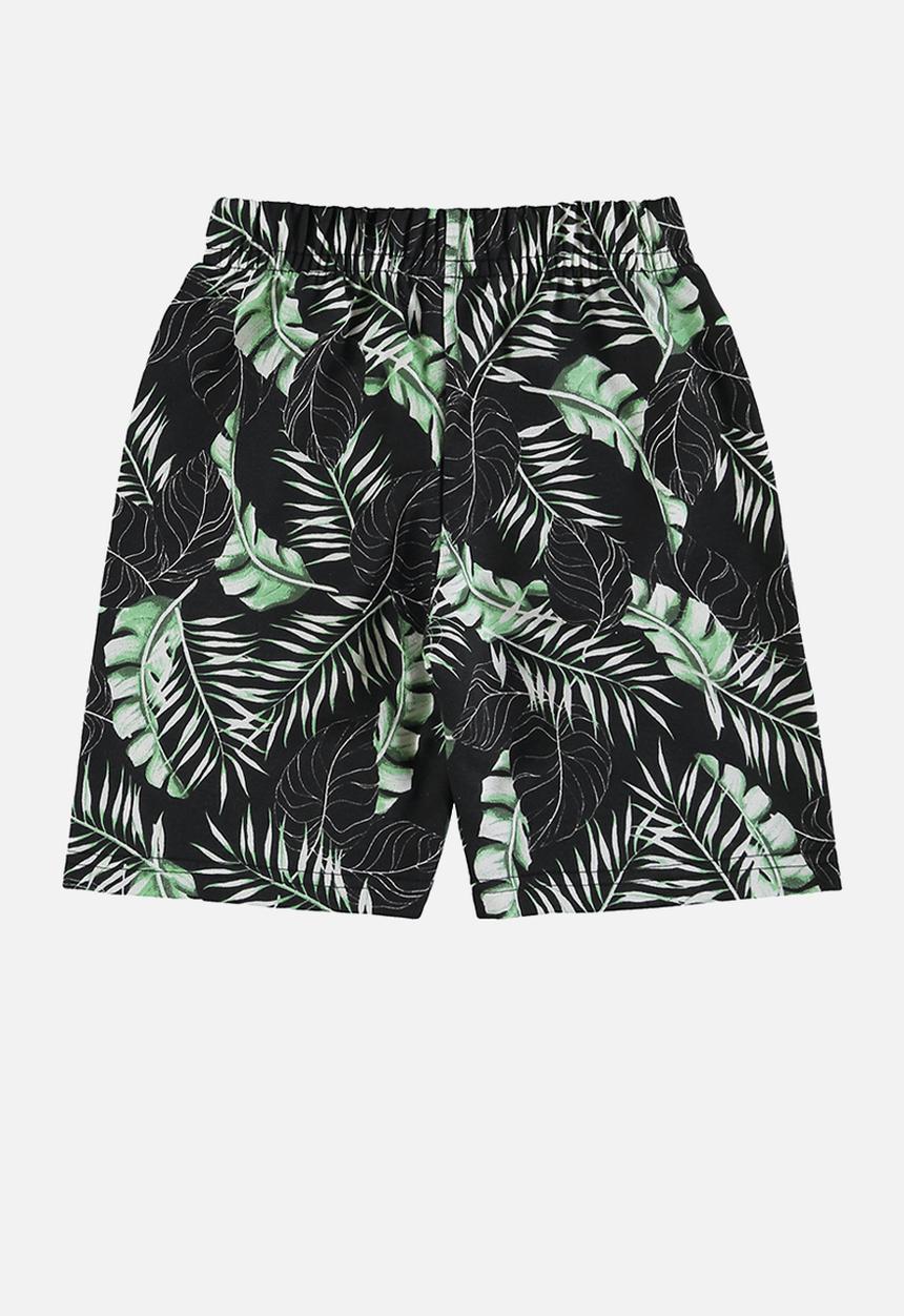Bee Loop - Tee and sweat bermuda - grey & green