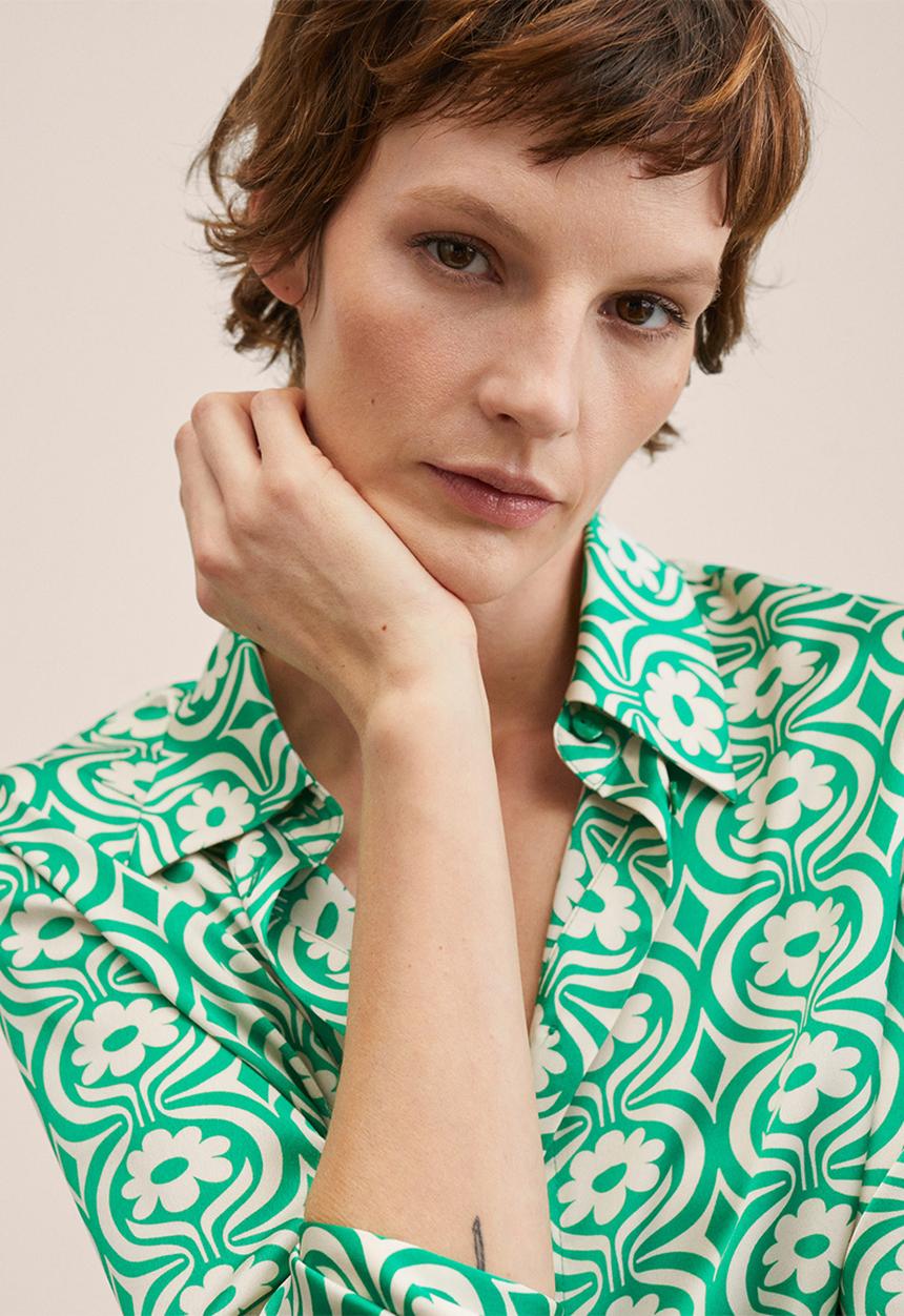 MANGO - Shirt ivanka - green