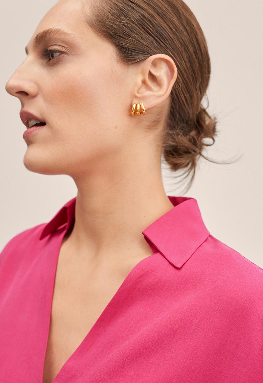 MANGO - Blouse patricia - bright pink