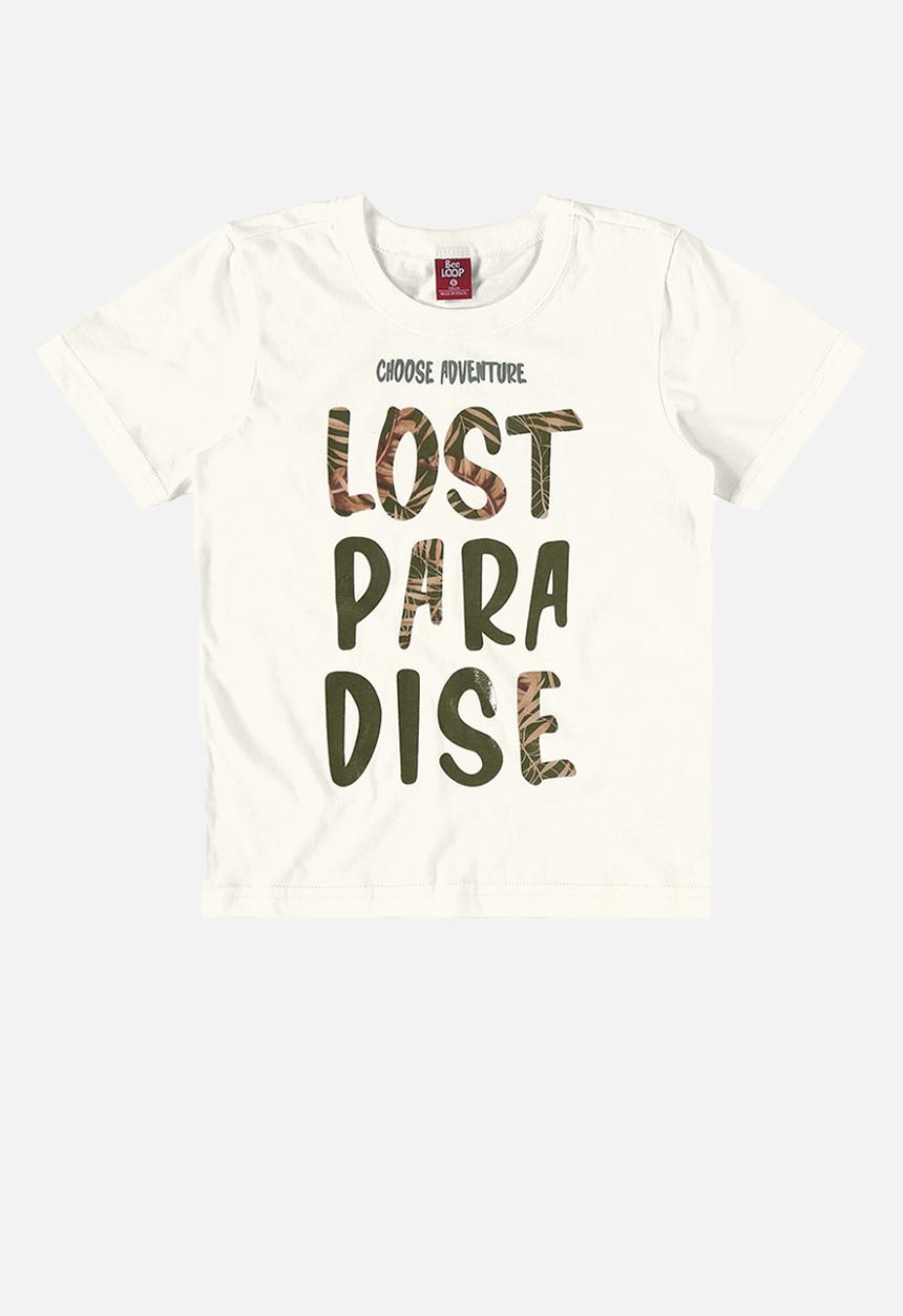 Bee Loop - Tee and sweat bermuda - off white & green