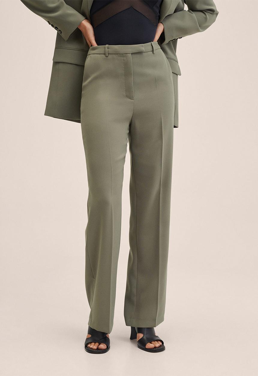 MANGO - Trousers paula - khaki