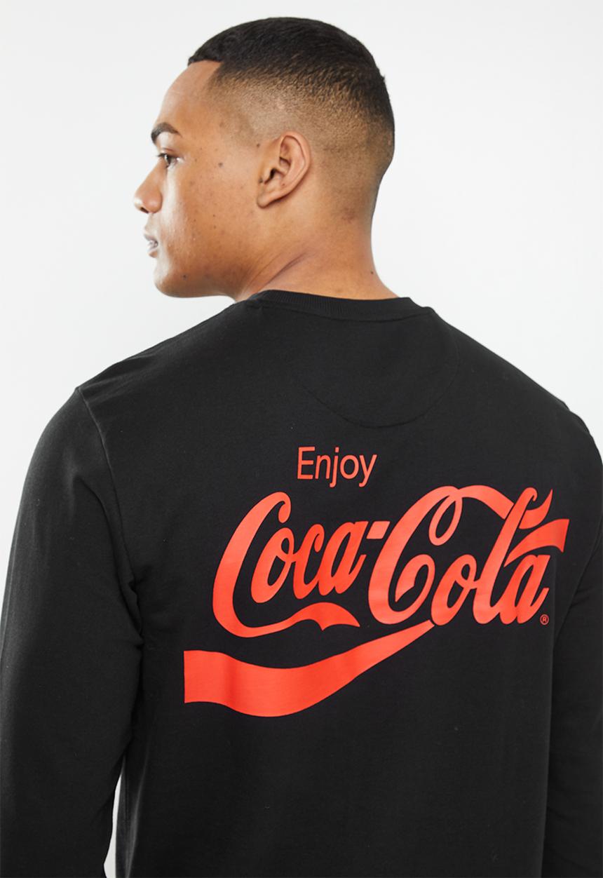 Only & Sons - Onscocacola regular crew neck sweater - black
