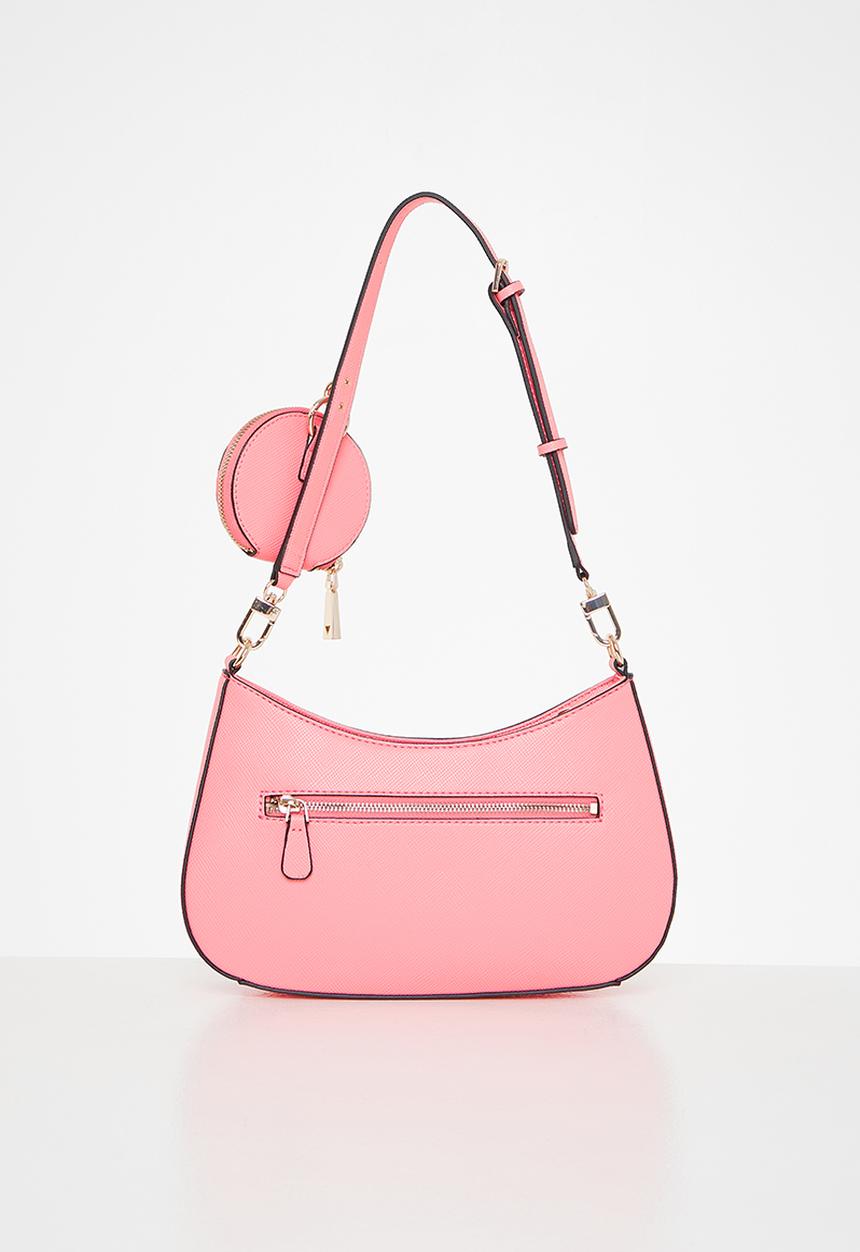 GUESS - Alexie top zip shoulder bag - pink