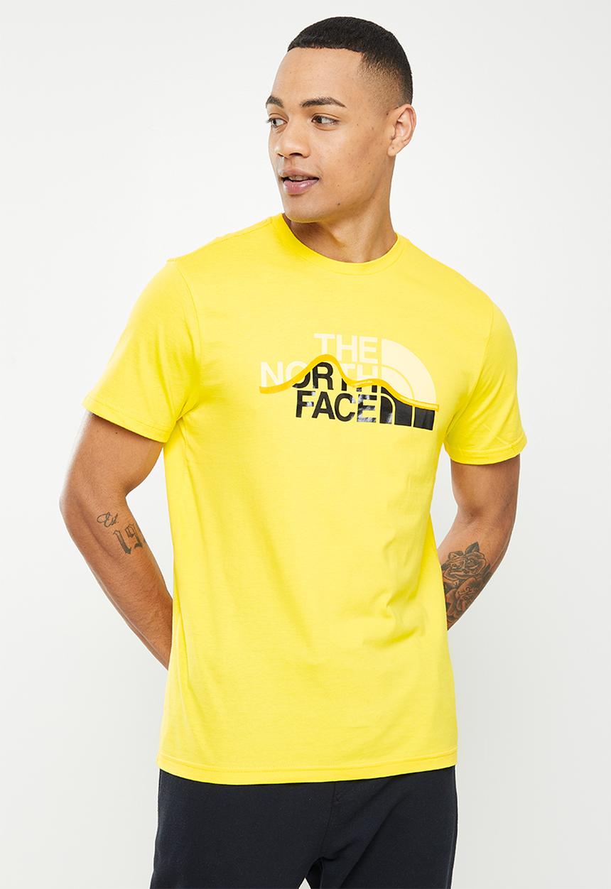 The North Face - M short sleeve mountain line tee - yellow