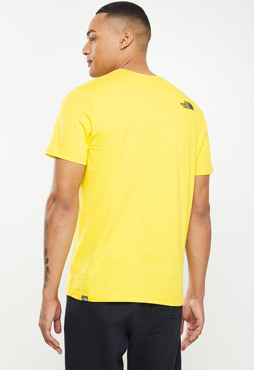 The North Face - M short sleeve mountain line tee - yellow
