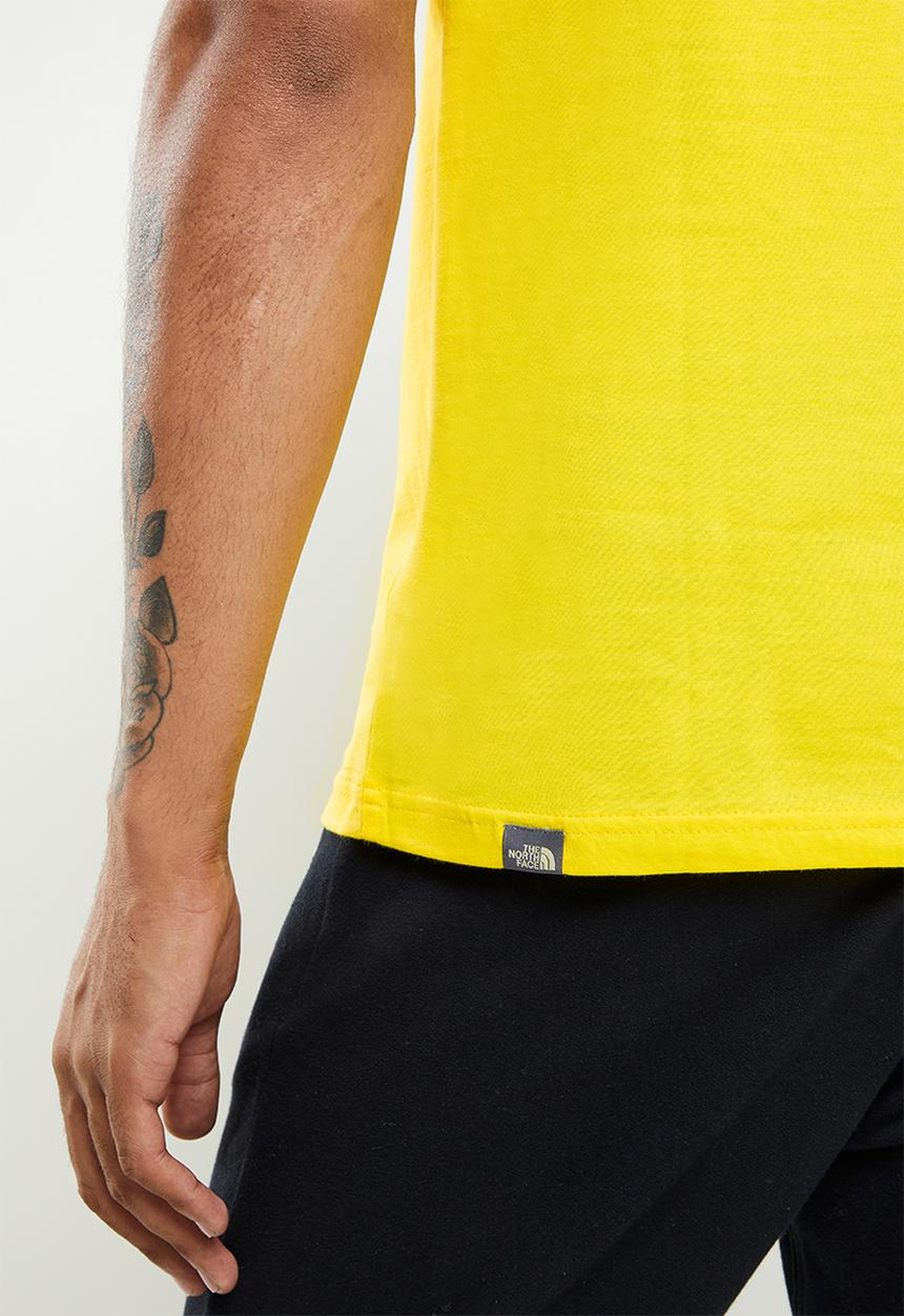 The North Face - M short sleeve mountain line tee - yellow
