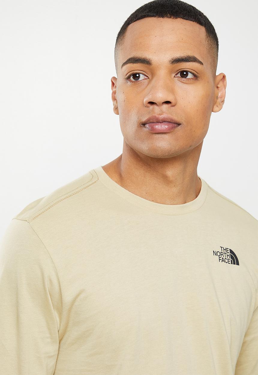 The North Face - M long sleeve red box tee - gravel