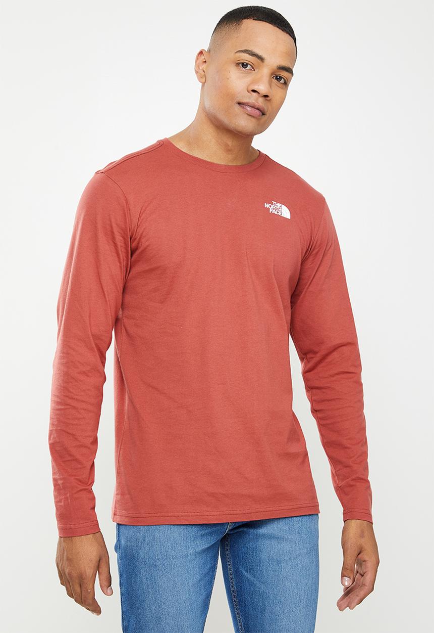 The North Face - M long sleeve easy tee - tandori spice red