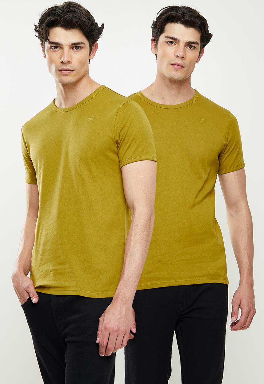 G-STAR - Base r t short sleeve 2-pack - gold olive