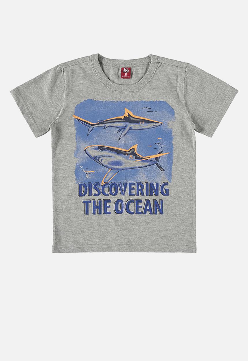 Bee Loop - Tee and microfiber bermuda - grey & blue