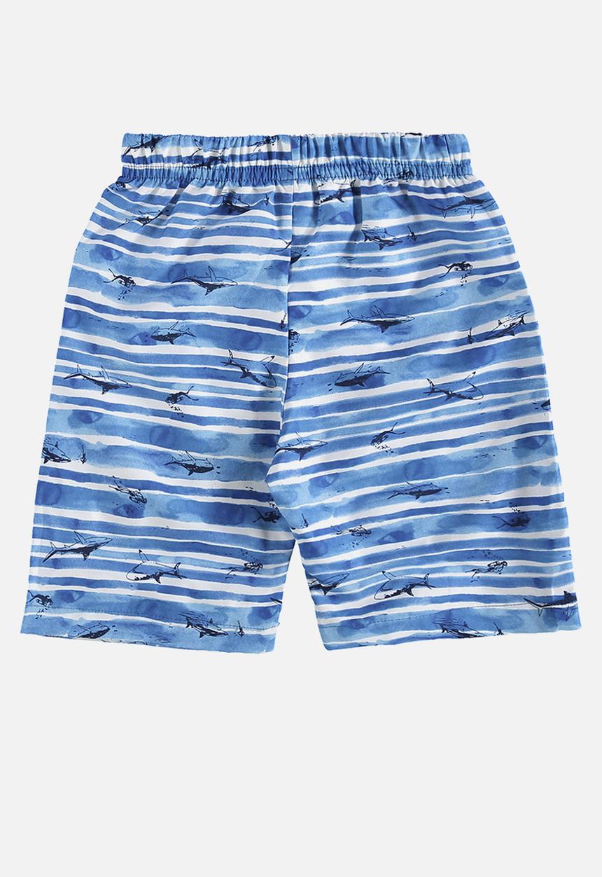 Bee Loop - Tee and microfiber bermuda - grey & blue