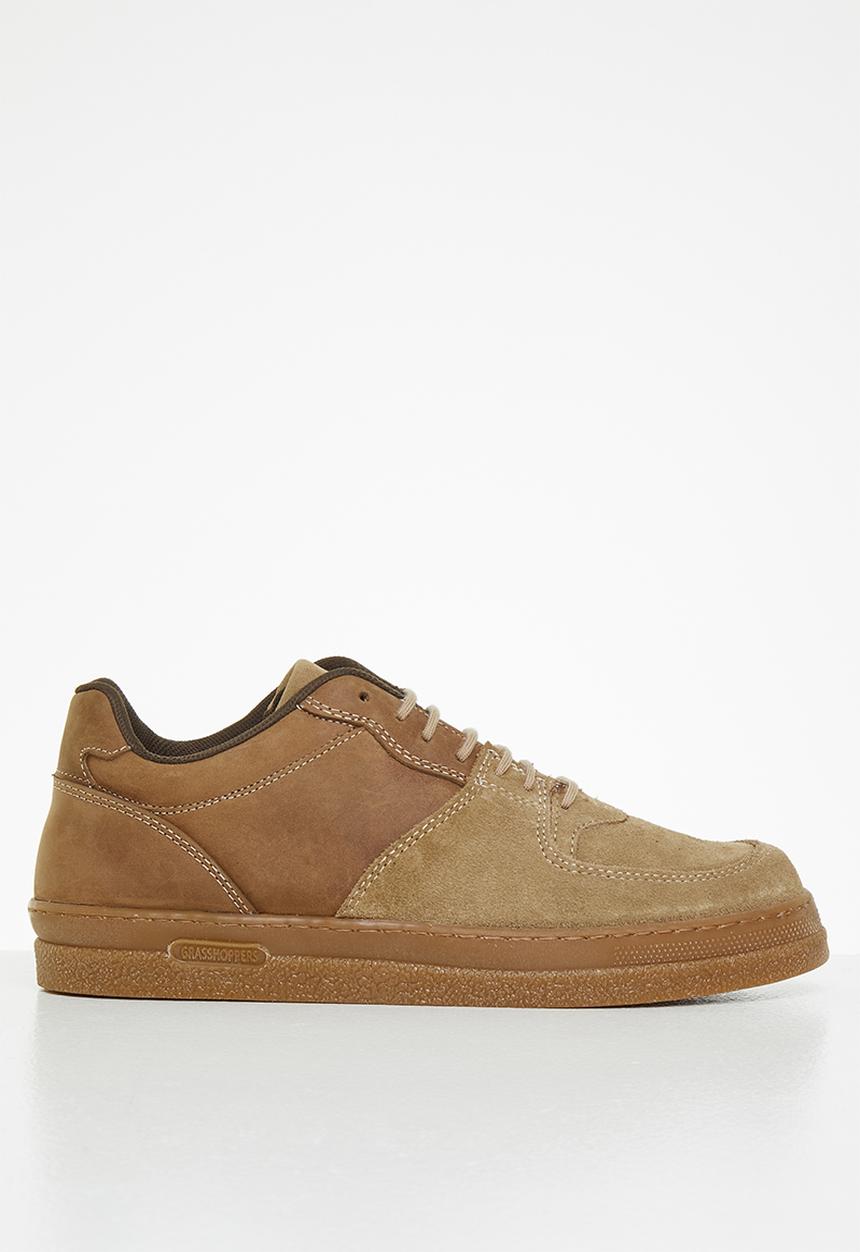 Grasshoppers - Aiden sneaker - mushroom & dark brown