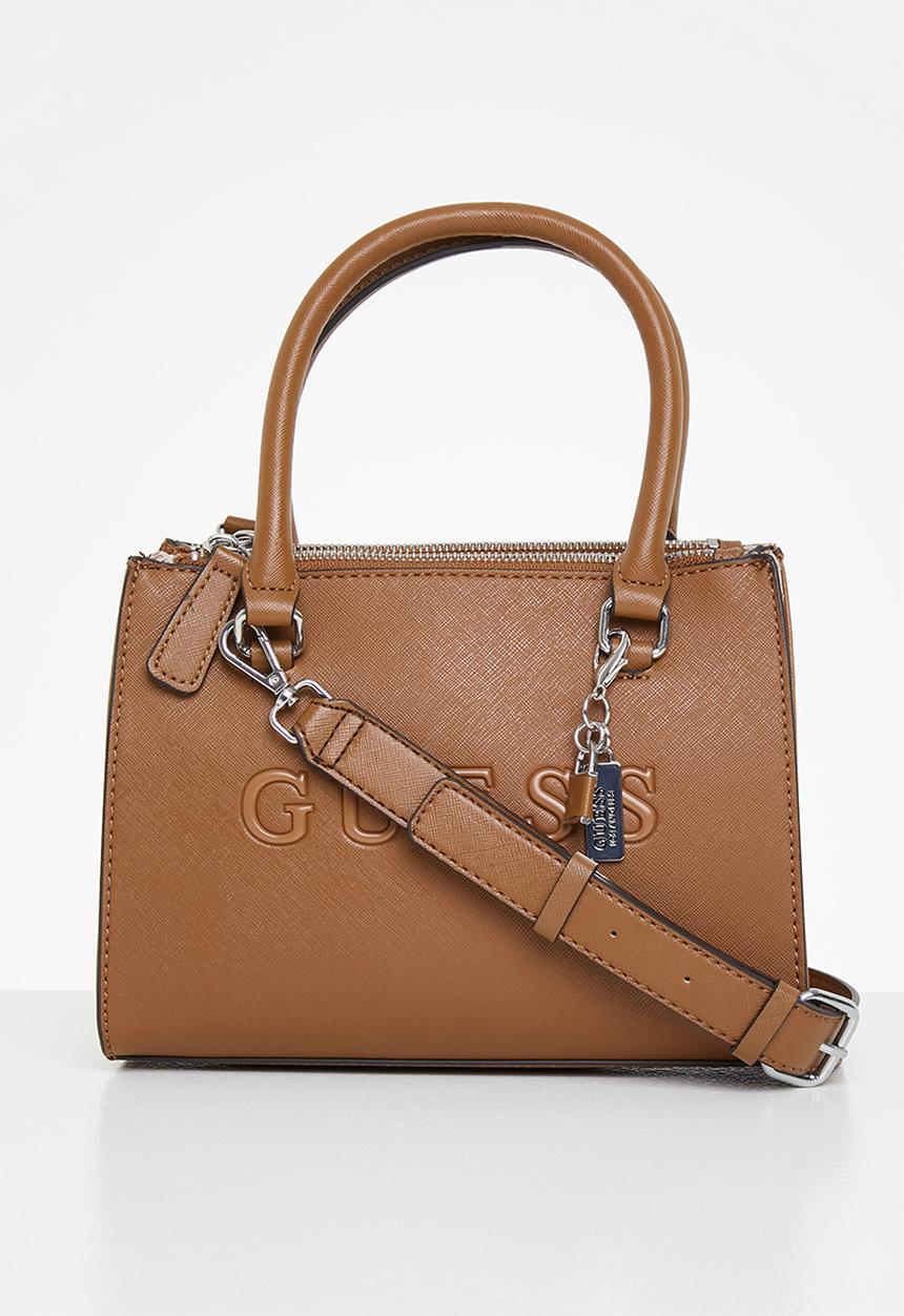 GUESS - Rodney satchel - cognac