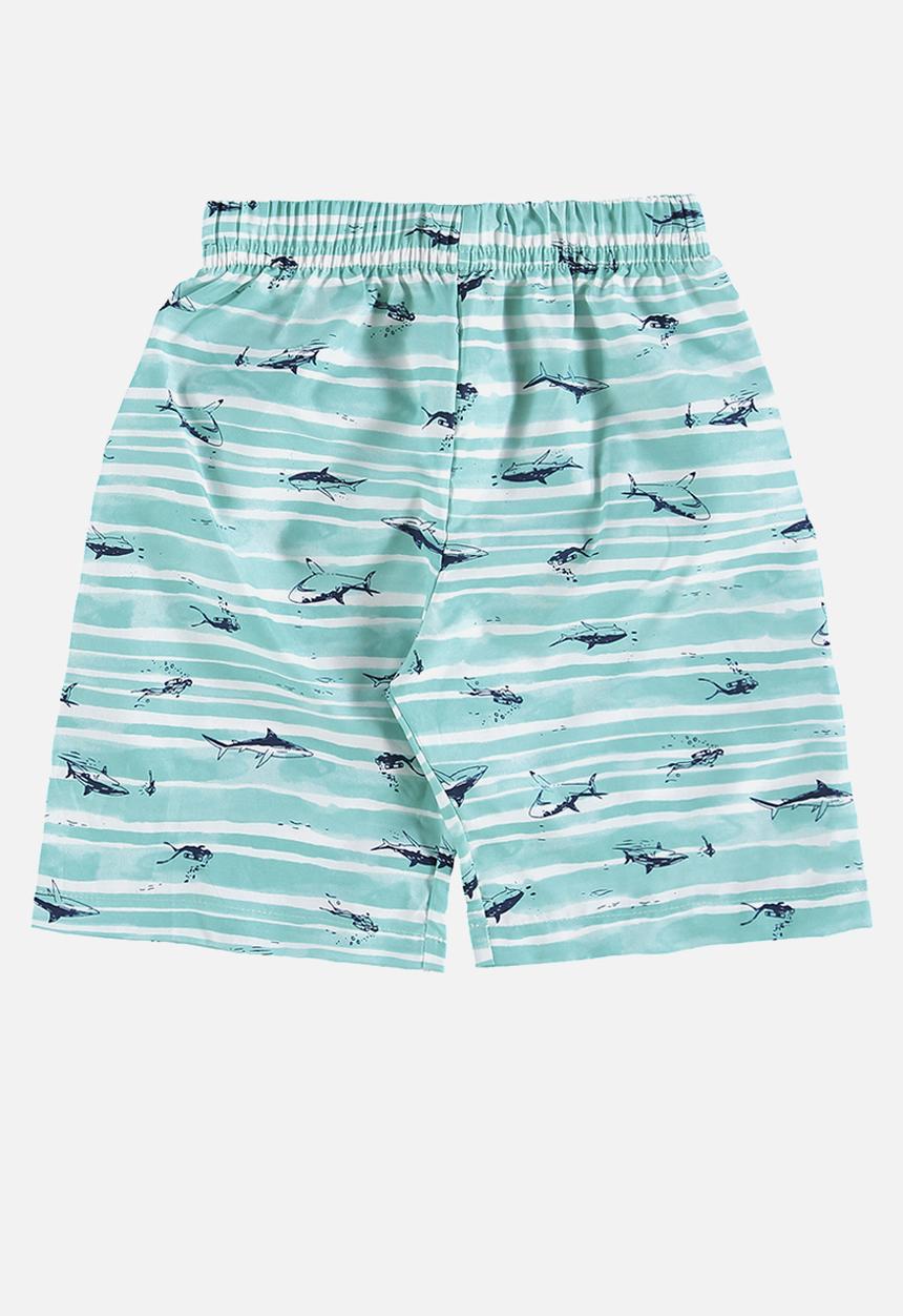 Bee Loop - Tee and microfiber bermuda - navy & light blue 