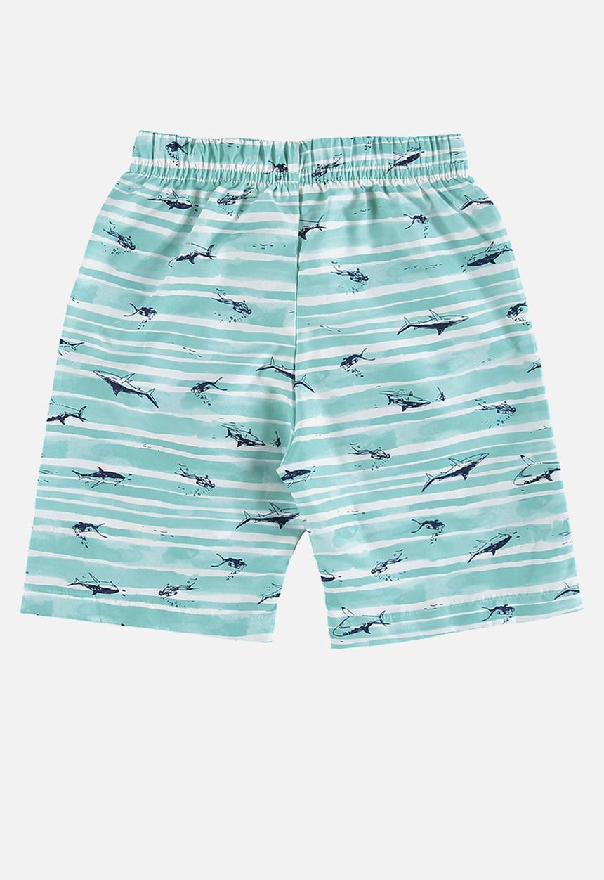 Bee Loop - Tee and microfiber bermuda - navy & light blue 